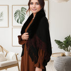 Asymmetrical Pastel Shawl - Cozy Winter Elegance