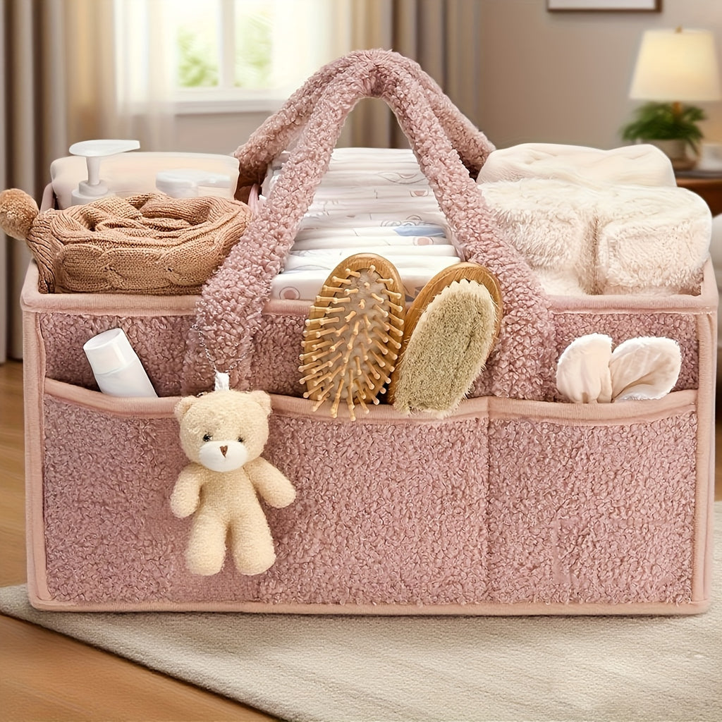 Organizador de Fraldas para Mudo, Cesto de Armazenamento para Fraldas e Lenços Umedecidos, Presente para Chá de Bebê, Organizador de Carro, Organizador de Fraldas, Armazenamento Portátil de Fraldas