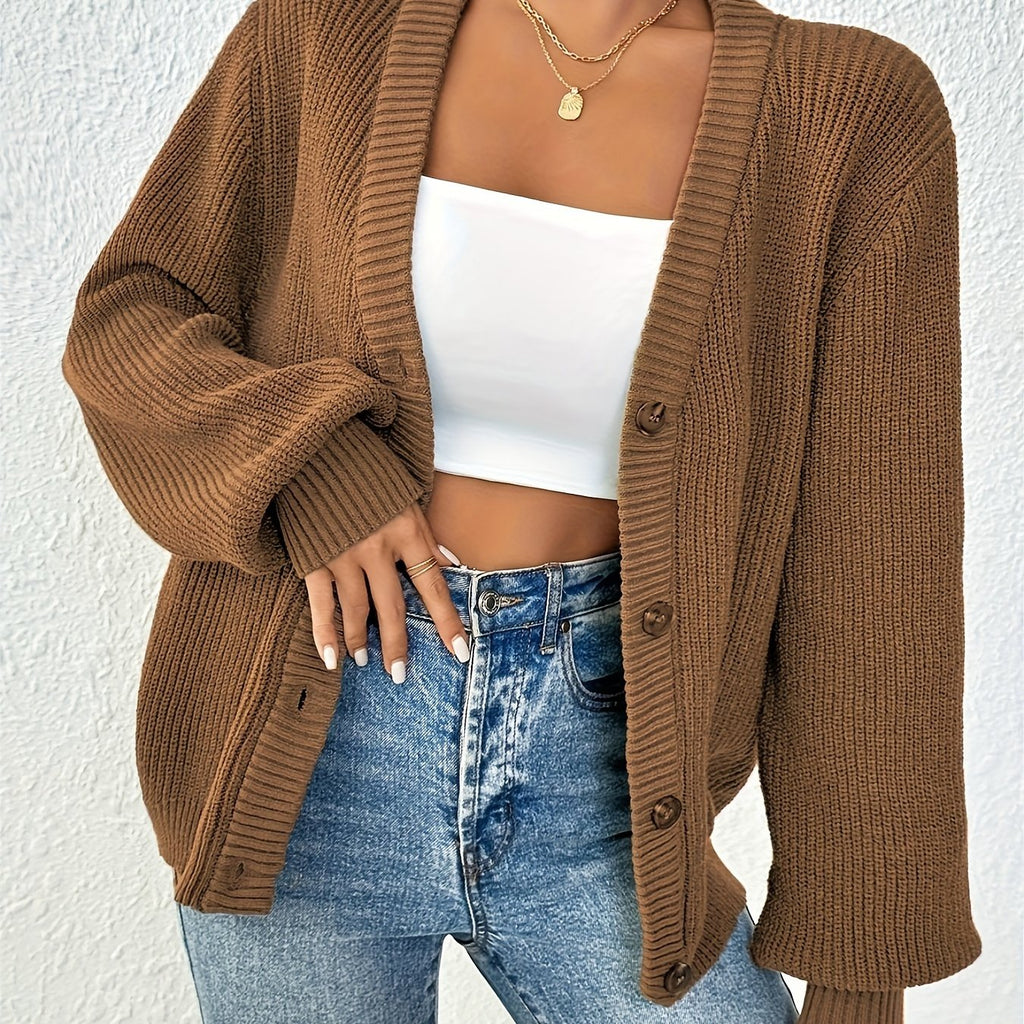 Elegant Knit Cardigan for Women - Perfect for Spring & Fall