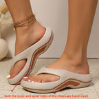 Sandálias de Plataforma Slip-On para Mulher - Sapatos de Praia Acolchoados em EVA com Suporte de Arco, Sola Antiderrapante - Chinelos para Interior/Exterior para Mulheres em Todas as Estações, - Calçado Leve e Fácil de Limpar para Casa, Viagem, Trabalho, Férias - Palmilha Acolchoada para Conforto Durante Todo o Dia