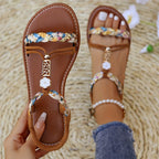 Sandálias de Mulher com Tranças, Tira Elástica Deslizante, Leves e Confortáveis para a Praia, Calçado de Férias Antiderrapante