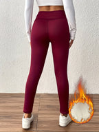 Leggings Térmicas de Cintura Alta para Mulheres - Meias de Inverno com Toque de Fleece e Cintura Elástica, Comprimento 9/10 (Sem Punho) para Uso Casual - Calças Quentes e Ajustadas, Laváveis à Máquina, Preto/Branco/Mais Cores