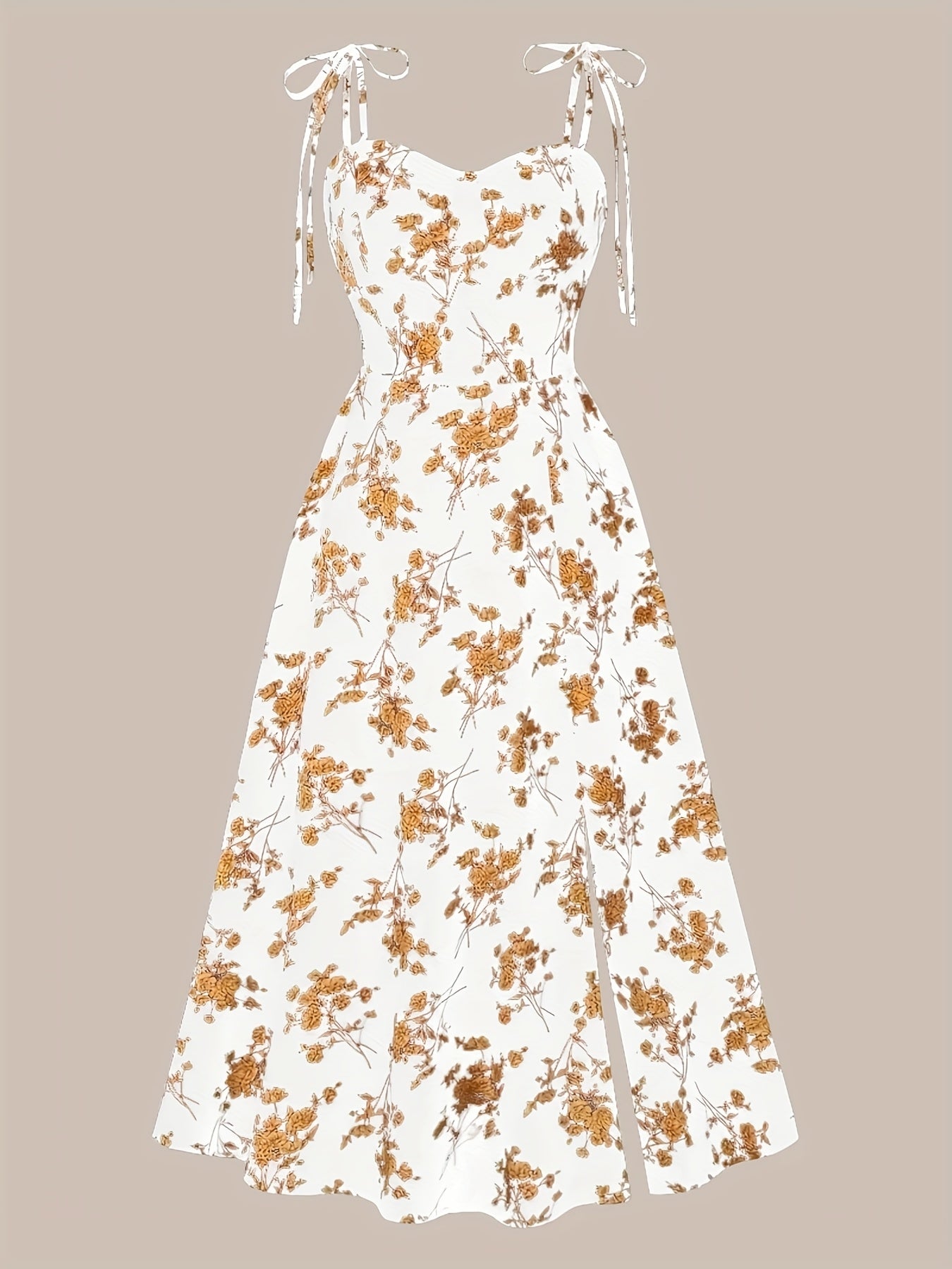 Vestido de praia sem mangas com estampa floral elegante para mulheres