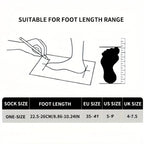 5-Pack de Meias para Mulheres com Pile de Laço Espessado, Acessórios de Confort e Recreação ao Ar Livre para Inverno, Mistura de Poliéster com Elastano, Cor Sólida, Tecido Tricotado, Lavação em Máquina