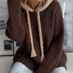 Elegant Women's Hoodie Sweater - Soft Semi-Transparent Knit