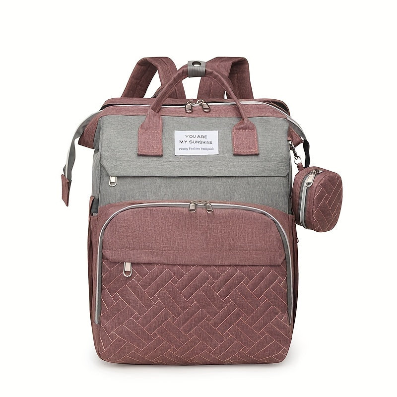 Mala de fraldas leve de grande capacidade para mulheres - Alças de ombro ajustáveis, vários compartimentos, fecho de correr e forro de poliéster para viagens, praia, férias - Cinza, Mala de fraldas, Transportador de acessórios de praia, Acessório de estilo para pais, Fecho de correr durável