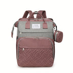 Mala de fraldas leve de grande capacidade para mulheres - Alças de ombro ajustáveis, vários compartimentos, fecho de correr e forro de poliéster para viagens, praia, férias - Cinza, Mala de fraldas, Transportador de acessórios de praia, Acessório de estilo para pais, Fecho de correr durável