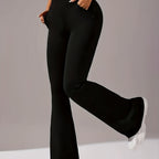 Effortless Comfort: Women's Flare Pants with Tummy Control