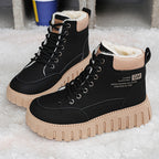 Botas de Cano Alto Femininas para Inverno com Forro Polar e Solado Grosso, Confortáveis e Casuais