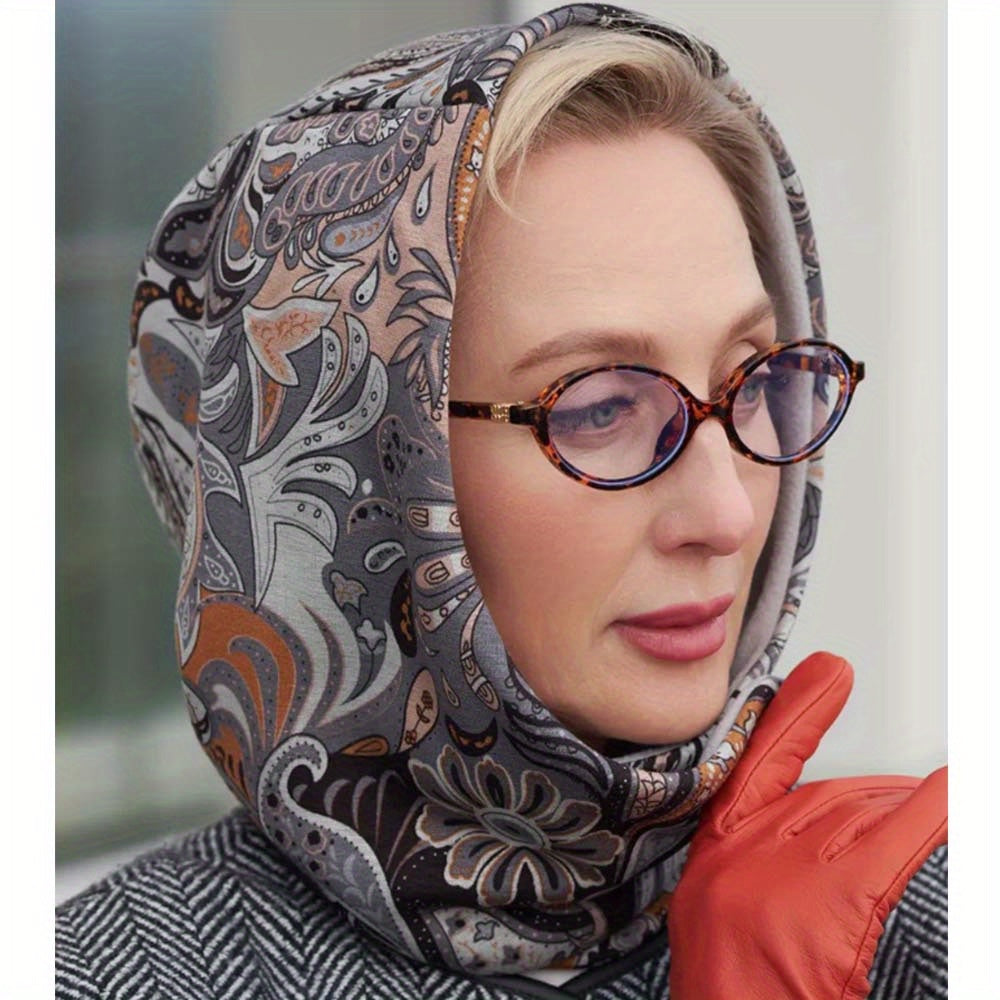 Gorro de Inverno Feminino - Beanie Elegante Dobrável com Fechamento de Botão, Portátil para Viagens e Uso Diário - Lavável na Máquina - Presente Perfeito para Mulheres (Marrom/Cinza/Preto/Branco/Laranja)