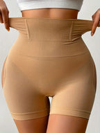 Calcinha de Cintura Alta com Controle de Barriga e Levantamento de Bumbum para Mulheres - Calcinha Modeladora Respirável com Realçador de Bumbum, Cueca Baixa Lisa e Sem Costura para Uso Diário, Academia e Pós-Parto (Preta) - Lavável na Máquina