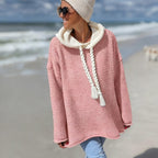 Elegant Women's Hoodie Sweater - Soft Semi-Transparent Knit