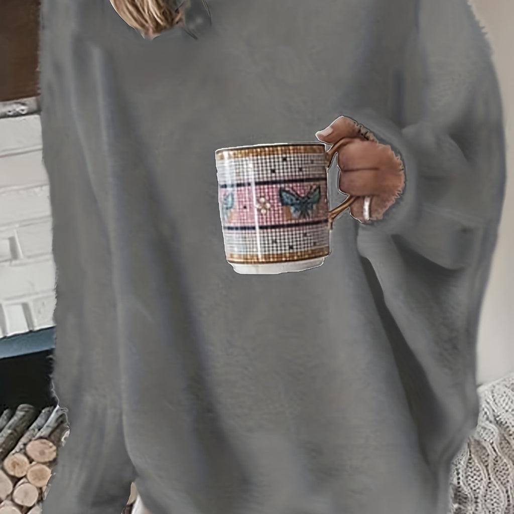 Cozy Oversized Black Sweater - Elegant Winter Fashion