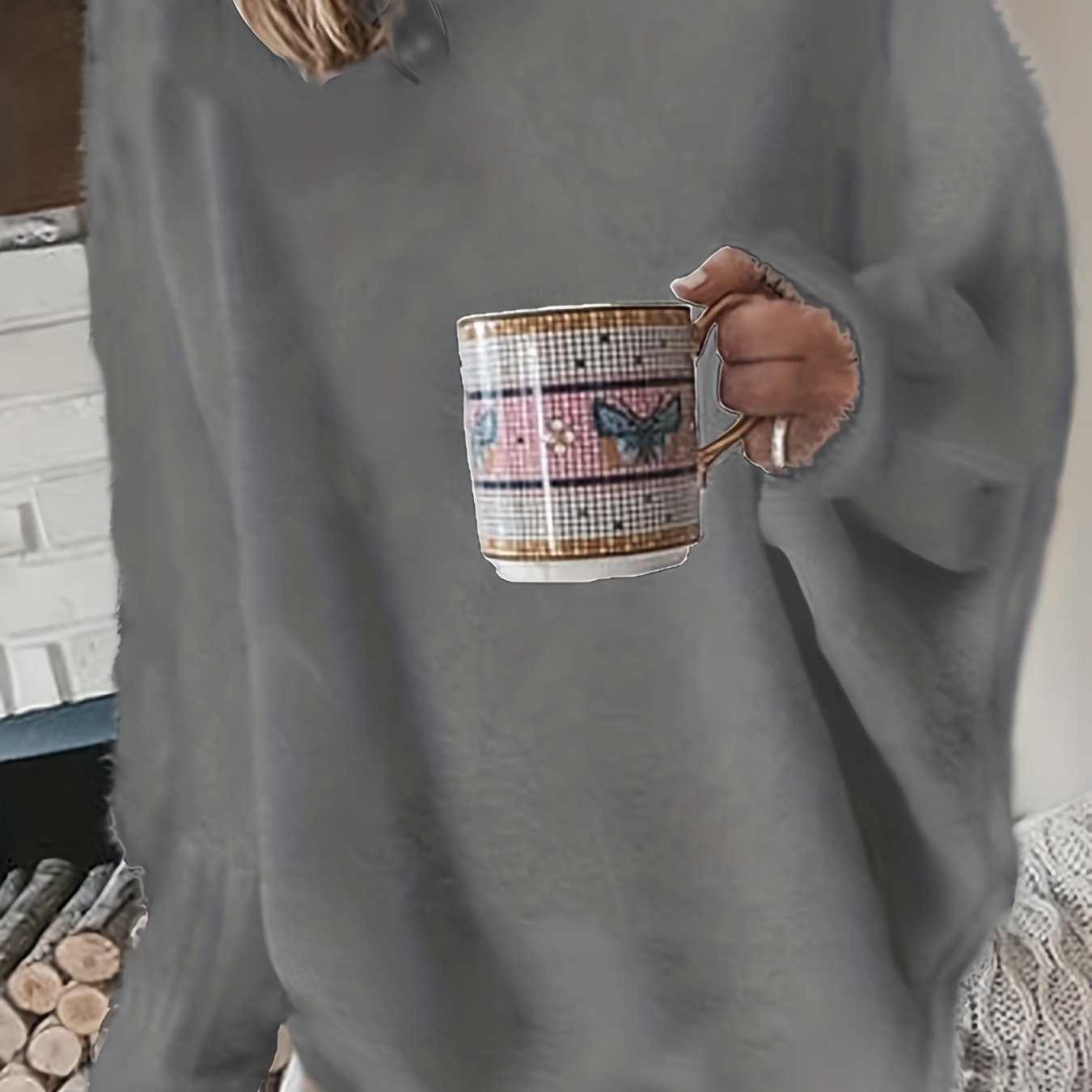 Cozy Oversized Black Sweater - Elegant Winter Fashion