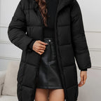 Elegant Hooded Long Winter Coat for Women