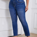 High-Waisted Stretch Denim Jeans - Plus Size Perfection
