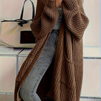 Elegant Long Sleeve Solid Color Women's Cardigan