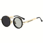 Óculos de Sol Polarizados Rotativos de Moda Punk Clássico com Ajuste de Tonalidade de Nove Níveis, Liga de Alumínio e Magnésio, para Homens e Mulheres, Presente de Natal, Halloween e Páscoa