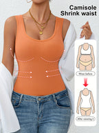 Vest de Controle Abdominal Feminino, Roupa Íntima Sem Mangas Confortável para Modelagem e Cintura Ajustada em Treinos