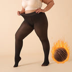 Pacote com 3 Meias-Thermal Femininas Plus Size - Aquecedores de Pernas Grossos para Inverno, Calças-Leggings Opacas Compridas (Bege/Marrom/Preto) - Alta Elasticidade e Controle da Barriga & Ajuste Sem Costura Para Clima Frio, Treinos ou Uso Casual