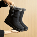 Botas Femininas de Cor Sólida, Botas Aconchegantes e Casuais com Forro de Pelúcia, Botas para Mulheres