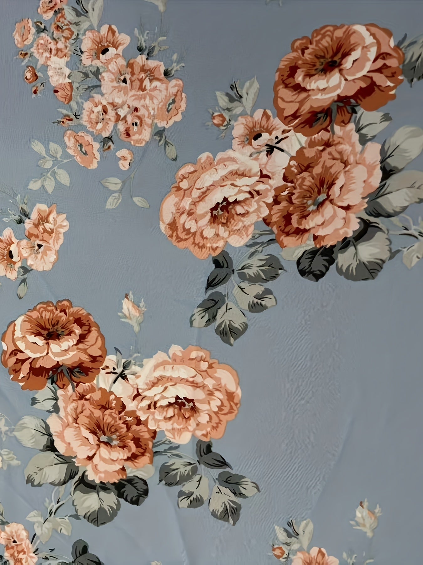 Vestido Feminino Elegante Decote em V Curto a Médio Comprimento A-Line - Sem Mangas, Cintura Smock, Estampa Floral Vermelho e Verde, Lavável à Máquina, Primavera Verão, Convidada de Casamento, Festa, Vestido Semi-Transparente para Mulheres