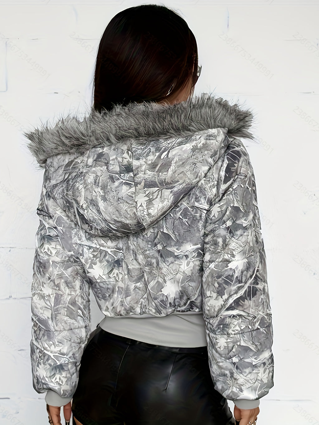 Casaco de Inverno Elegante para Mulher - Casaco de Manga Comprida com Fecho de Zíper Frontal, Tecido Sem Elasticidade, Roupa Exterior Chique para Eventos Diários e Formais - Casaco de Clima Frio de Fácil Cuidado para Mulheres