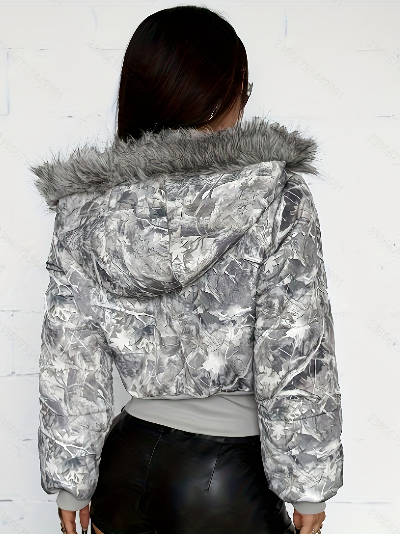 Casaco de Inverno Elegante para Mulher - Casaco de Manga Comprida com Fecho de Zíper Frontal, Tecido Sem Elasticidade, Roupa Exterior Chique para Eventos Diários e Formais - Casaco de Clima Frio de Fácil Cuidado para Mulheres