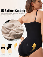 Conjunto de 3 peças de bodies sem costuras com controlo da barriga, realce do bumbum e efeito adelgaçante nos quadris