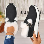 Botas de Neve de Inverno para Mulheres - Aconchegantes e Quentes com Bico Redondo, Sola Macia e PVC, Tamanhos Grandes (Larguras Amplas Disponíveis) para Gelo, Neve e Lama - Botas Casuais e Elegantes para Presentes de Natal, Atividades ao Ar Livre - Adequadas para xxx