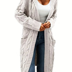 Elegant Hooded Women's Cardigan - Cozy Autumn/Winter Style