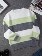 Tamanho Grande - Tamanho Grande, Suéter de Tamanho Grande para Mulheres - Bege/Elegante/Cinza/Branco/Preto/Castanho - Suéter de Manga Longa Não Elástico para Outono/Inverno - Escritório, Festa, Vestuário Diário - Tops Amigáveis para Corpos Curvos, Roupa de Inverno, Ajuste Relaxed, Material Aconchegante, Suéter de Malha Elegante, Amantes da Moda