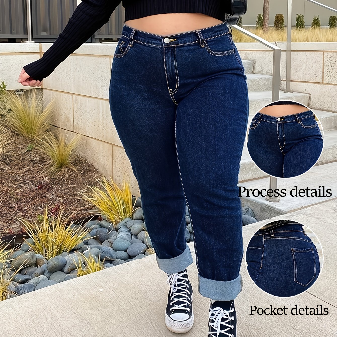 Stretchy Straight-Leg Jeans for Effortless Everyday Charm