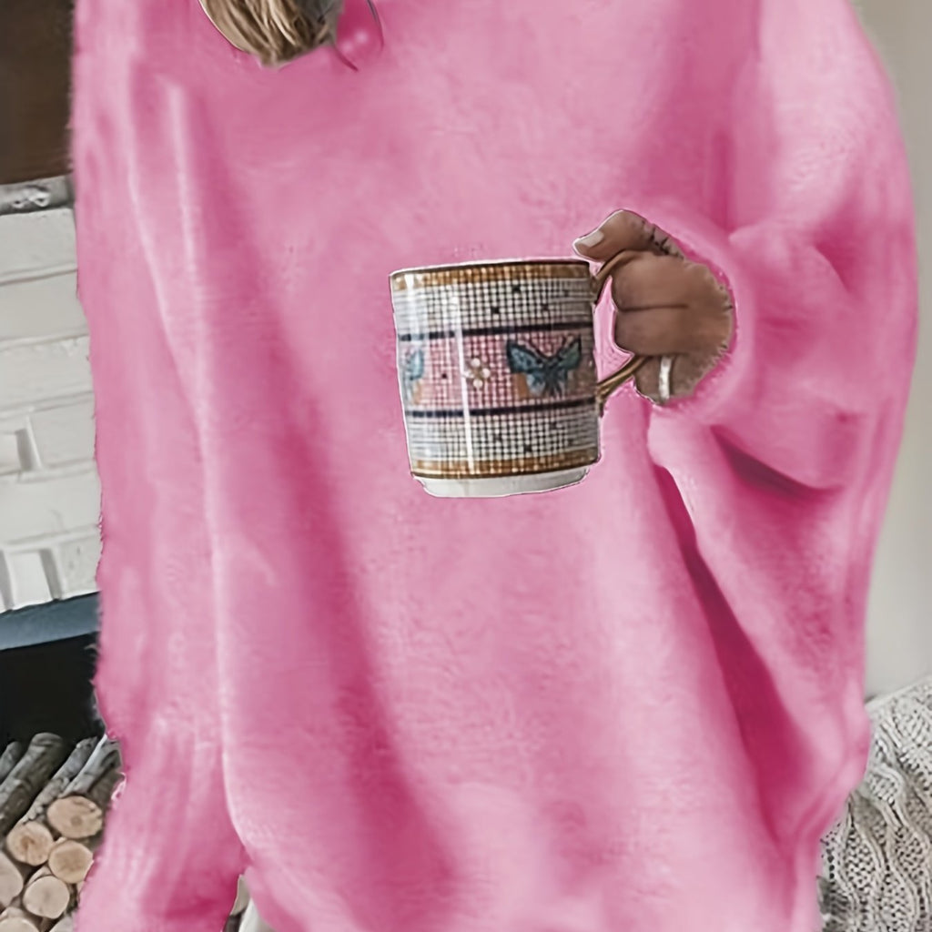 Cozy Oversized Black Sweater - Elegant Winter Fashion