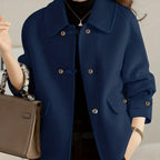 Timeless Pearl Button Tweed Blazer for Women