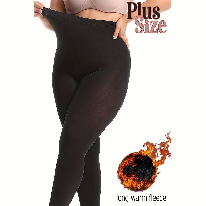 2025 Novas Meias Calças Térmicas Femininas 400 - Ultra Macias Anti-Pilling Plus Size, Forro de Fleece Quente e Longo, Alta Elasticidade para Conforto o Dia Todo, Lavagem Manual Apenas, Meias com Forro de Pelúcia, Design Elegante, Ajuste Perfeito, Textura Suave, Ideal para Clima Frio, Duráveis, Confortáveis, Uso no Escritório