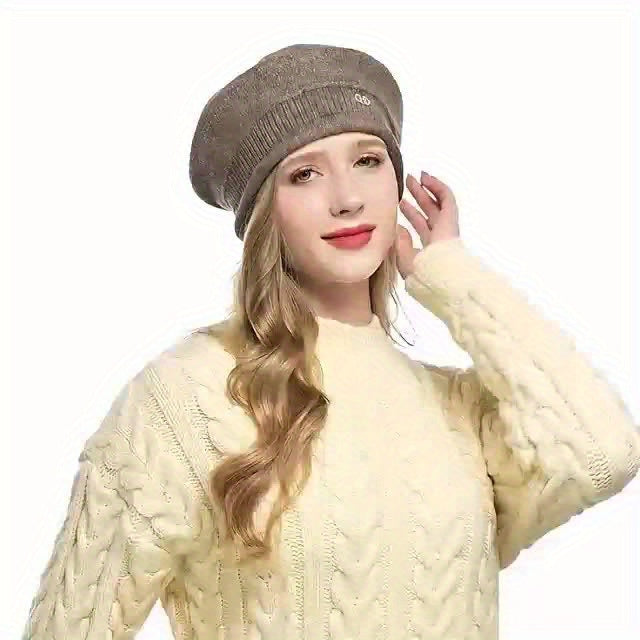 Gorro Feminino - Touca de Inverno Macia e Ajustável com Fecho de Botão, Leve e Confortável para Esportes e Looks Casuais, Lavagem Manual, Essencial para Calor ao Ar Livre, Acessório Versátil