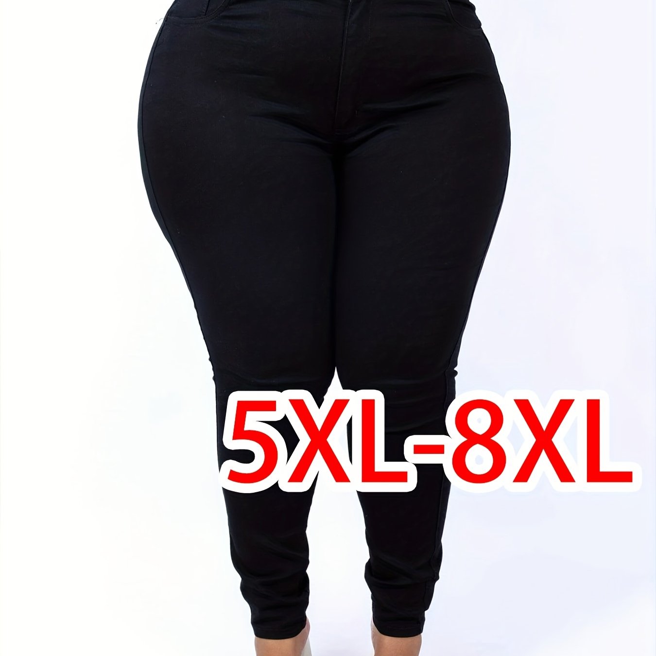 High-Waisted Plus Size Skinny Jeans with Tummy Control