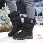 Botas de Neve de Inverno para Mulher - Botas Térmicas Isoladas para Clima Frio com Sola TPR Antiderrapante, À Prova de Vento e de Alta Qualidade - Botas de Meia-Perna para Clima Frio com Palmilha Acolchoada