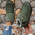 1 par de Botas Femininas para Inverno, Estilo Versátil com Forro Peludo, Design Leve e Bico Redondo, Fácil Calçar em Cano Curto, Ideal para Uso Externo, Confortável Durabilidade Quente - Tênis Elevação Ankle Boots & Snow Boots