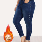 Cozy Chic Plus-Size Jeans with Wool Lining