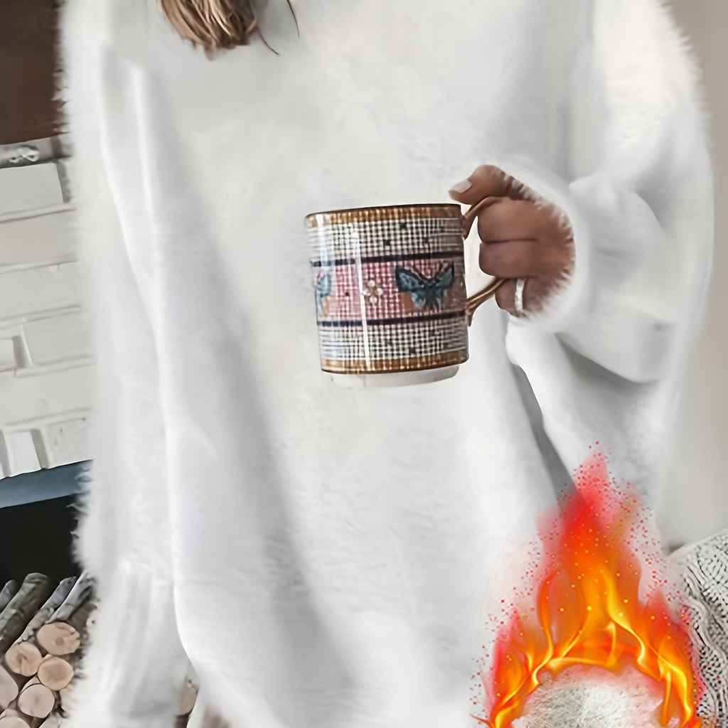 Cozy Oversized Black Sweater - Elegant Winter Fashion