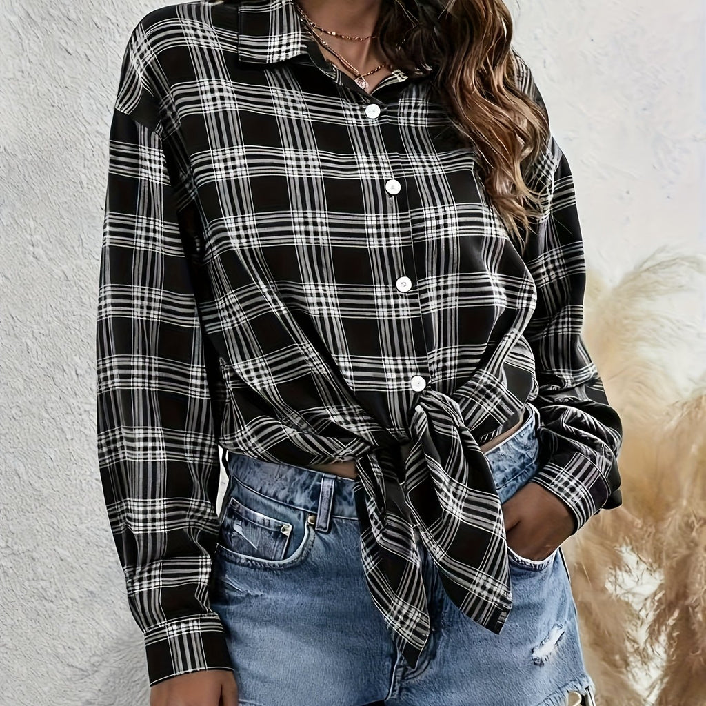 Effortless Elegance: Oversized Women's Button-Up Shirt