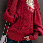 Chic Turtleneck Knit Sweater for Women