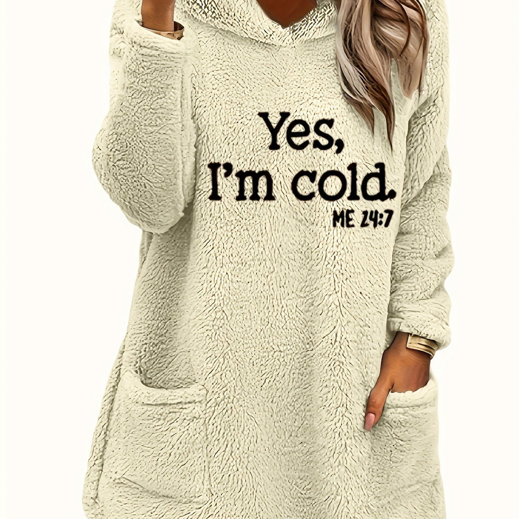 Cozy Teddy Bear Hoodie - Women's Fleece Pullover