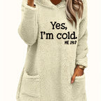 Cozy Teddy Bear Hoodie - Women's Fleece Pullover