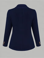 Um casaco de fato de cor sólida elegante e com estilo.