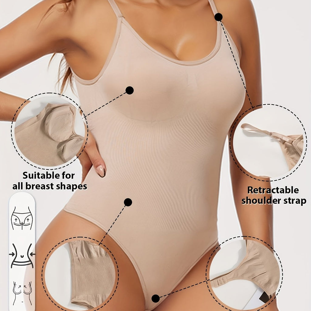 Seamless Women's Body Shaper with Adjustable Straps