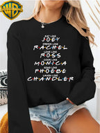 Camiseta Gráfica Inspirada no Episódio Central Perk da Série Friends - Personagens e Frases Icônicas, Manga Longa com Gola Redonda Macia, Lavagem à Máquina, Íntegra para Fãs de "Friends" (Design do Logo WB) - Camiseta Pop Culture das Séries TV com Expressões Cultuadas, Tecido Opaco, Uso em Todos os Meses, Estilo Completo, Ideal Para Admiradores Da Aclamada Produção