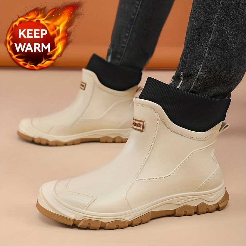 Botas de Neve Femininas da Moda, Botas Curtas Desportivas, Botas de Chuva Unisexo para Exterior com Forro de Lã e Aquecimento Antiderrapante Espesso para Caminhadas e Viagens de Inverno, Presente de Natal Perfeito